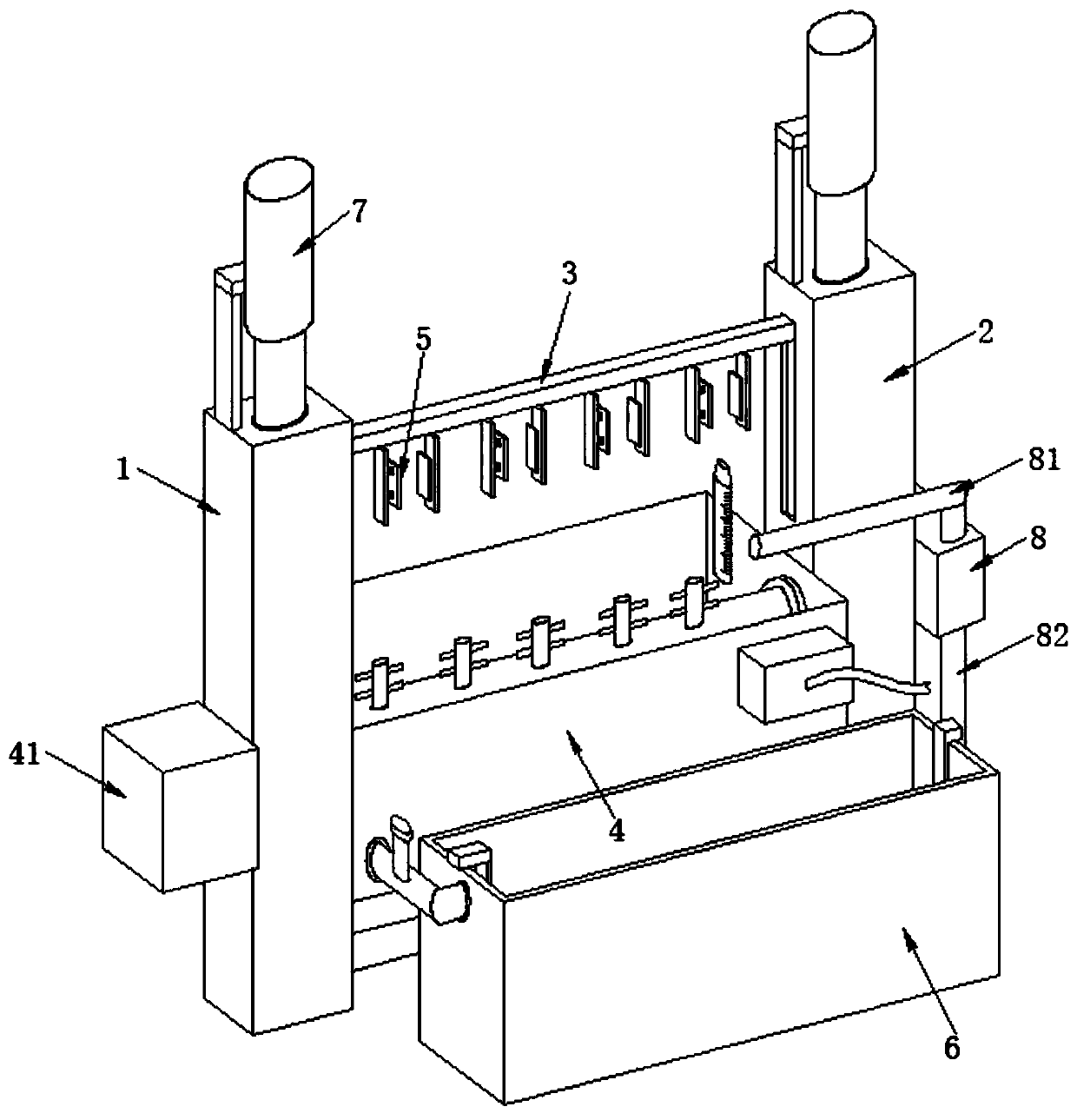 Automatic electroplating device and method for bolts