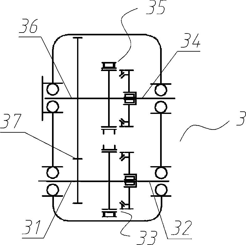 Tandem type hybrid power driving system and tractor with same