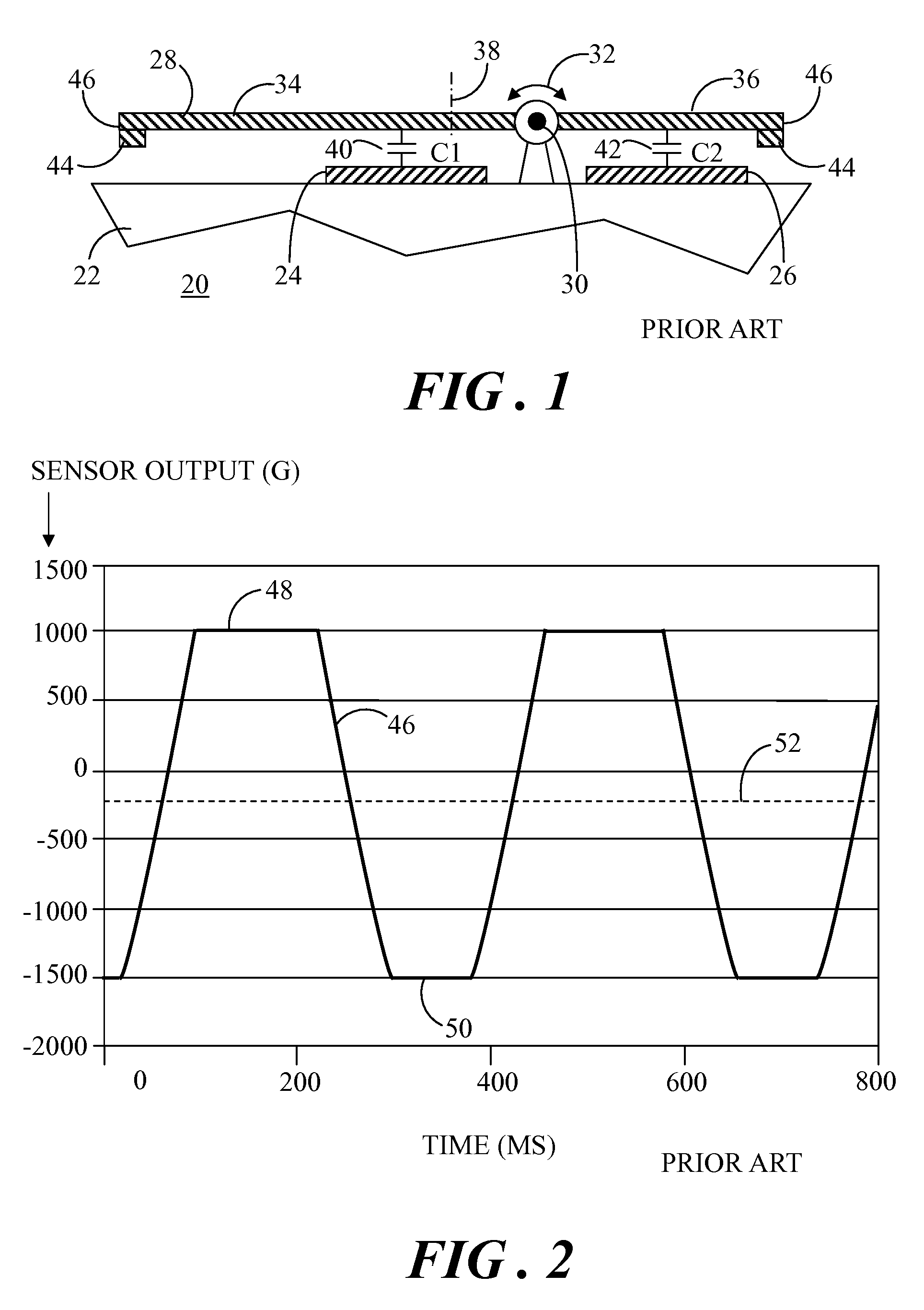 Symmetrical differential capacitive sensor and method of making same