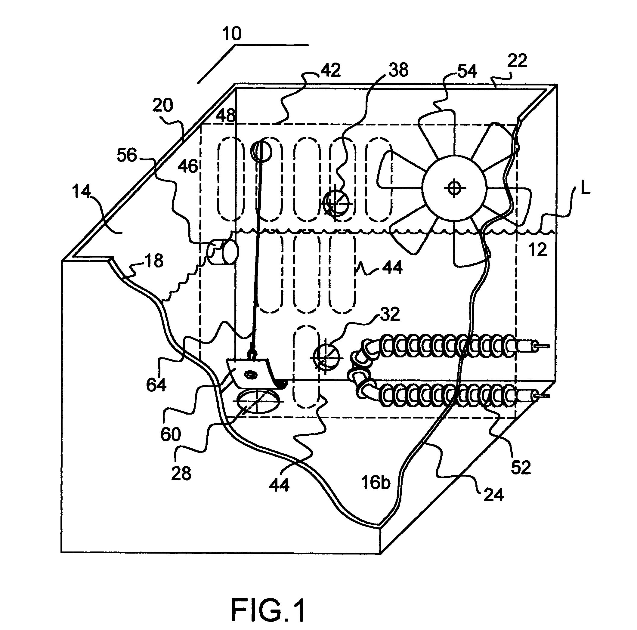 Automated ultrasonic cleaning apparatus with trigger means for draining fluid therefrom