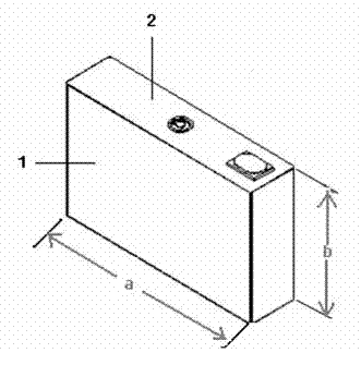 Square lithium ion power battery