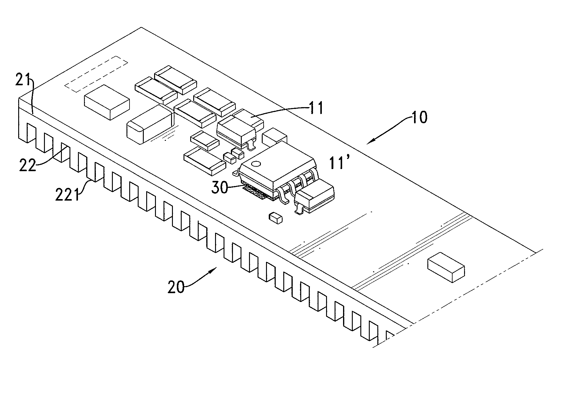 Printed circuit board set having high-efficiency heat dissipation