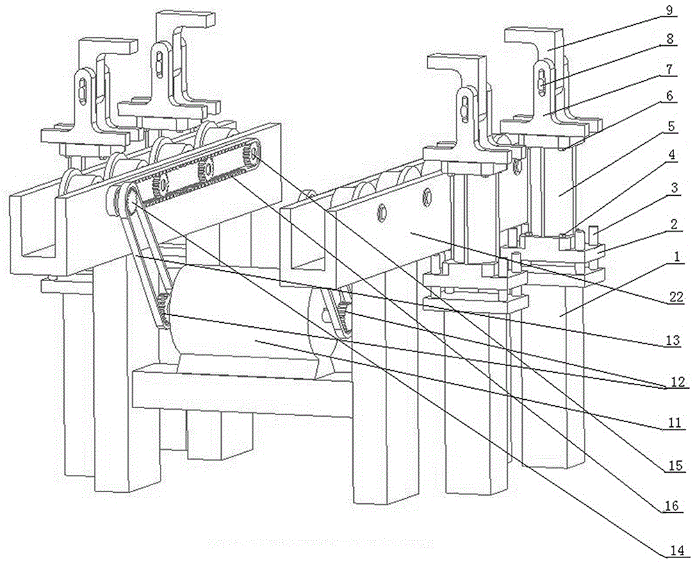 Casting section line body of iron mold sand-coated production line