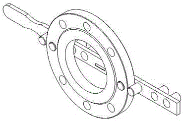 Detection tool for distinguishing different standards of flanges and detection method thereof