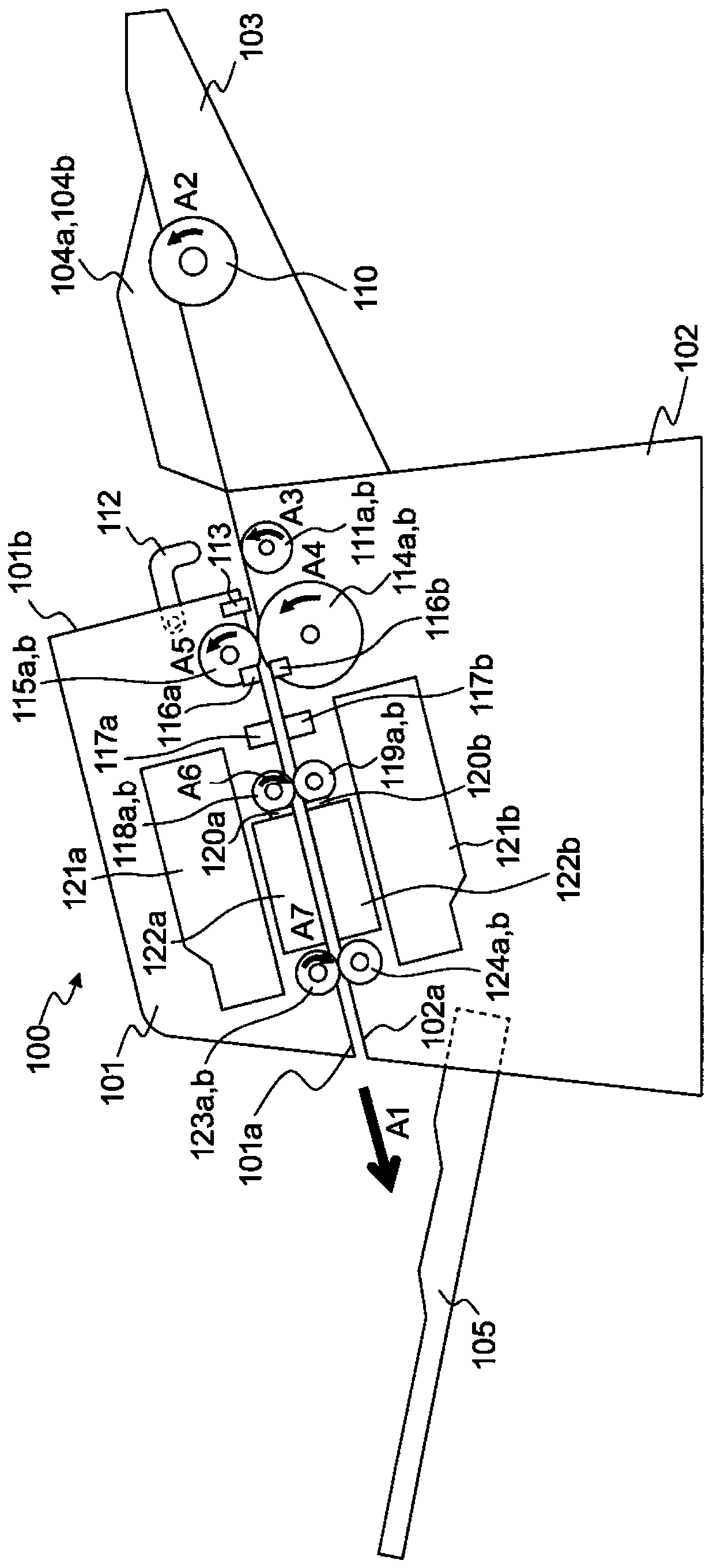 Document conveying device and control method