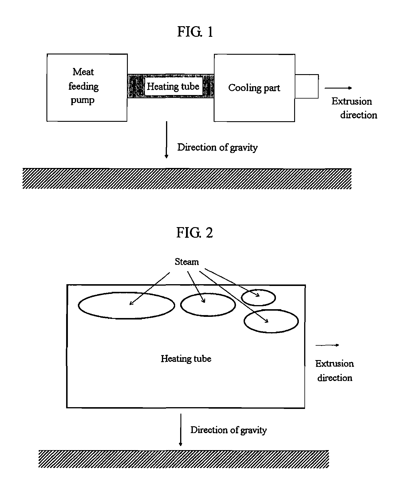 Process for production of protein-containing food employing continuous heating method by internal heating