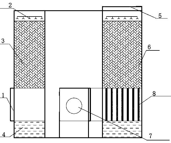 Semi-press-in type evaporating cooling multi-temperature water chilling unit and air conditioning device thereof