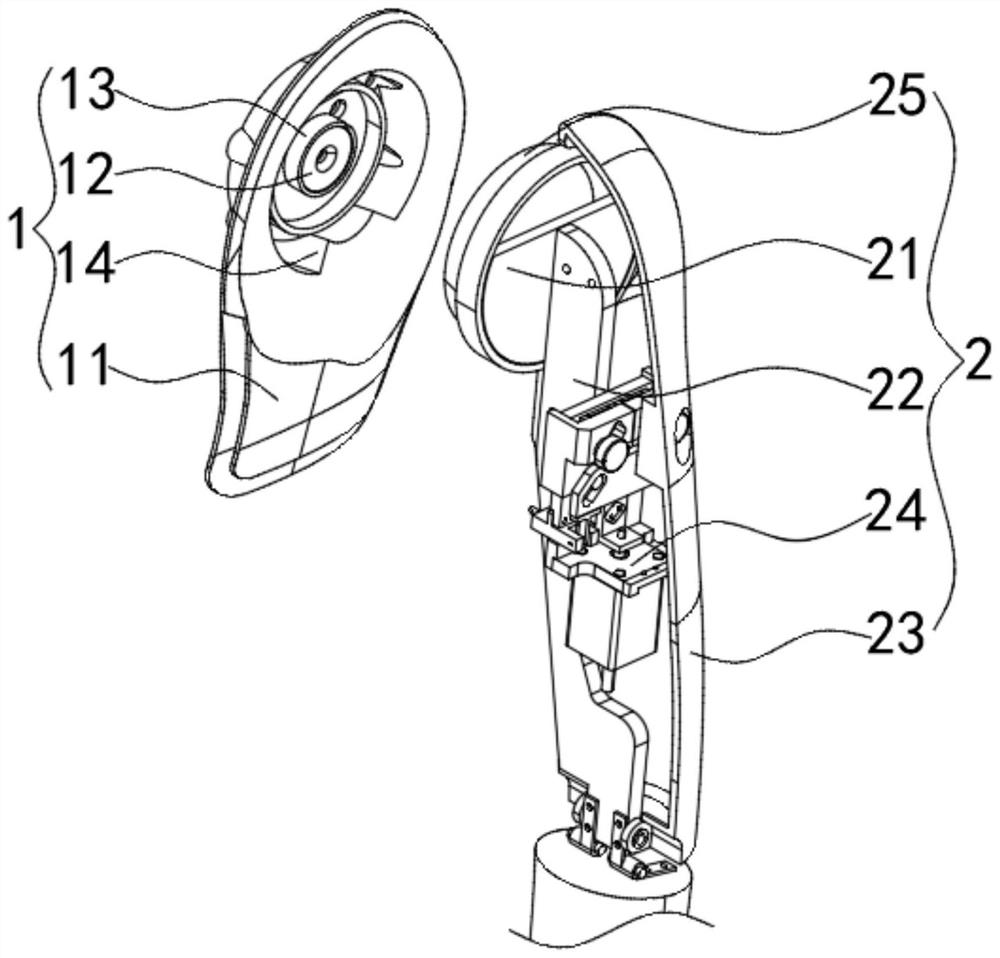 Arm mechanism of fitting robot