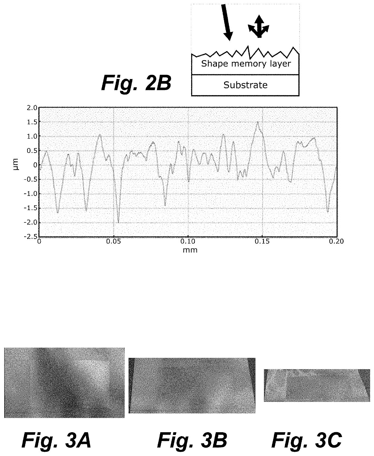 Optical sensor based on shape memory between scattering and transparent modes