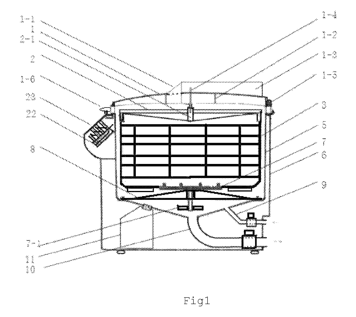 Vegetables washing method capable of splitting and separating impurities, and machine for implementing the same