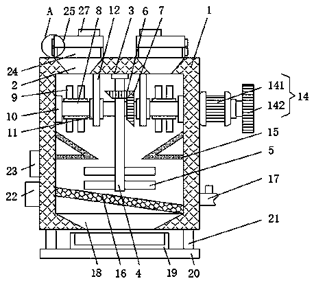 Domestic wastewater treatment device good in use effect