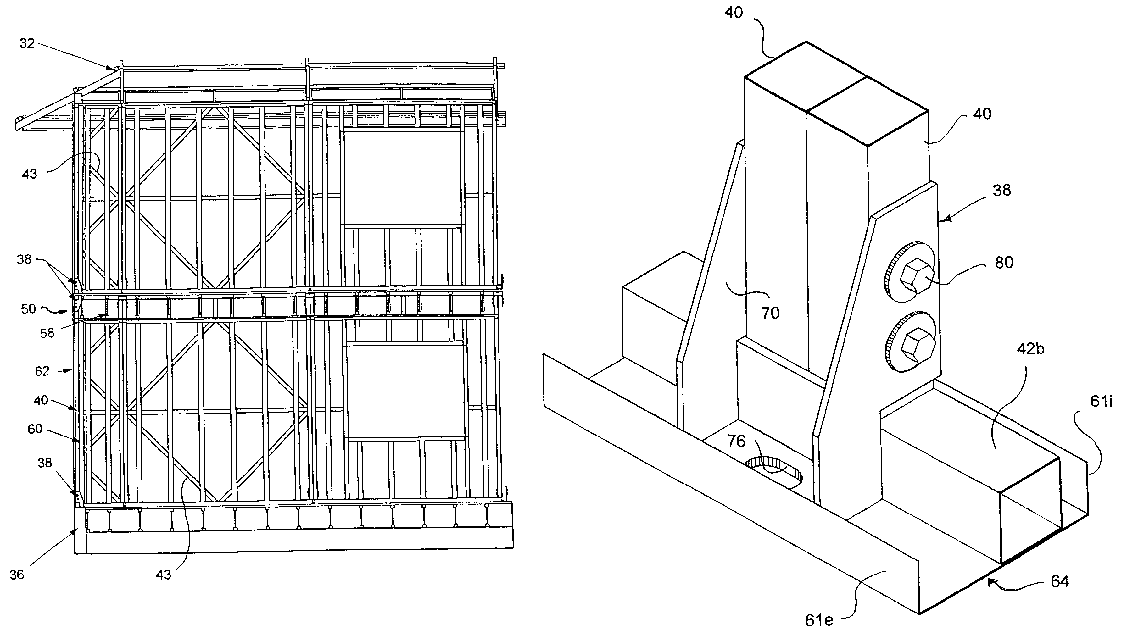 Modular building frame