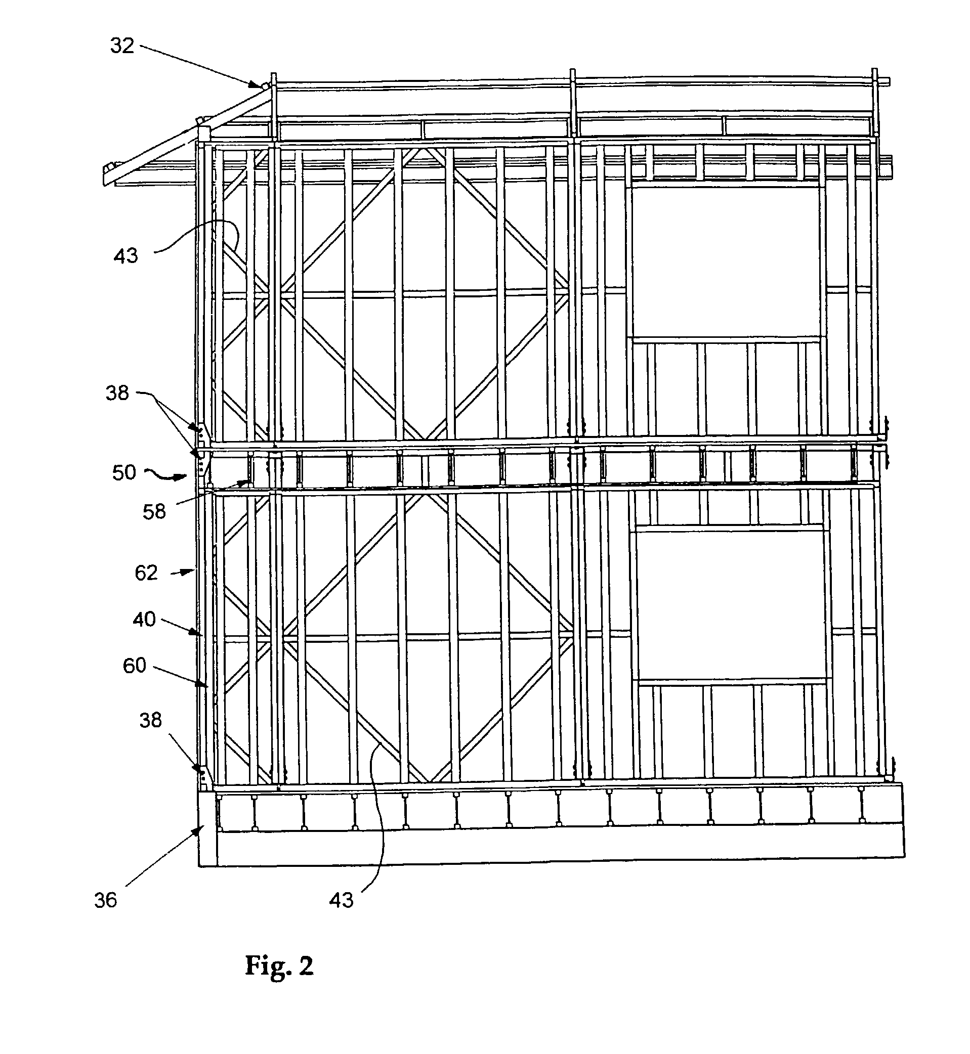 Modular building frame