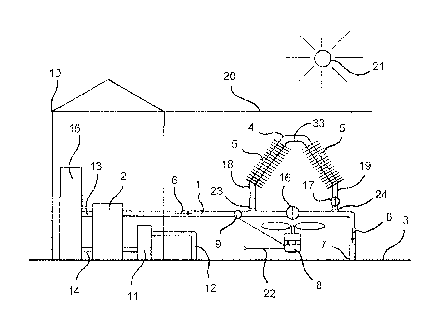 Direct exchange heating/cooling system