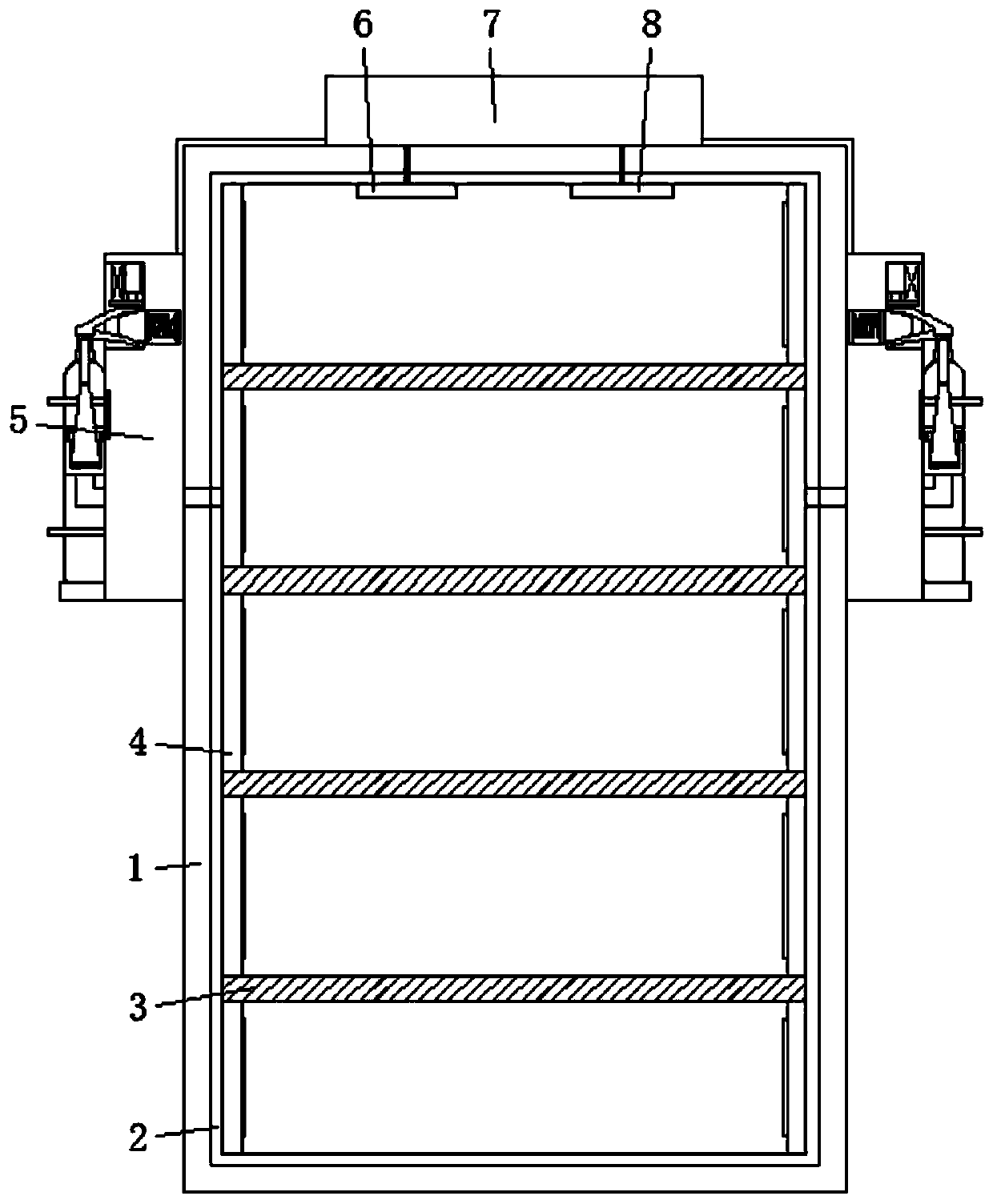 Cellular automatic electrical control cabinet with flame-retardant and fire-extinguishing functions