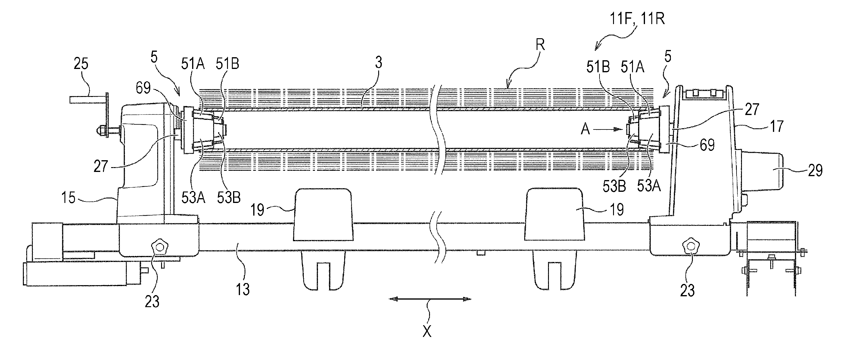 Core tube holding device and recording apparatus