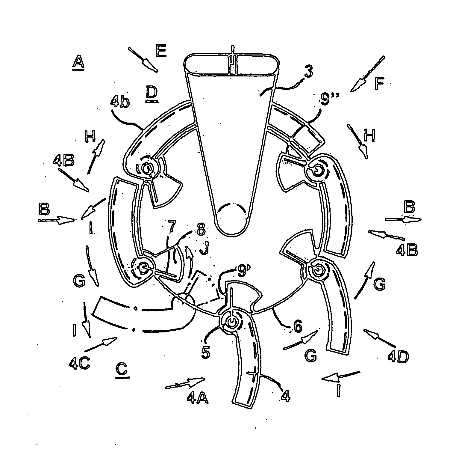 Apparatus for receiving and transferring kinetic energy from water flow