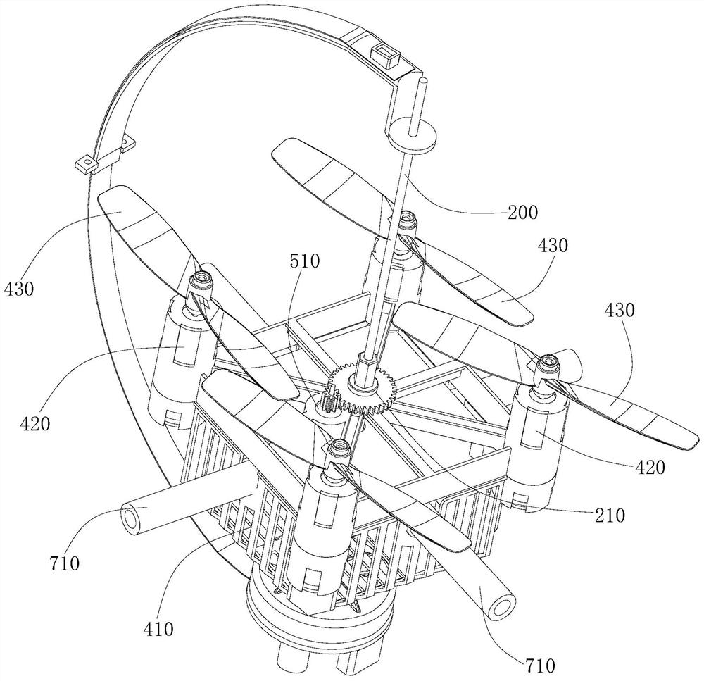 Self-rotation type aircraft and interaction method based on self-rotation type aircraft