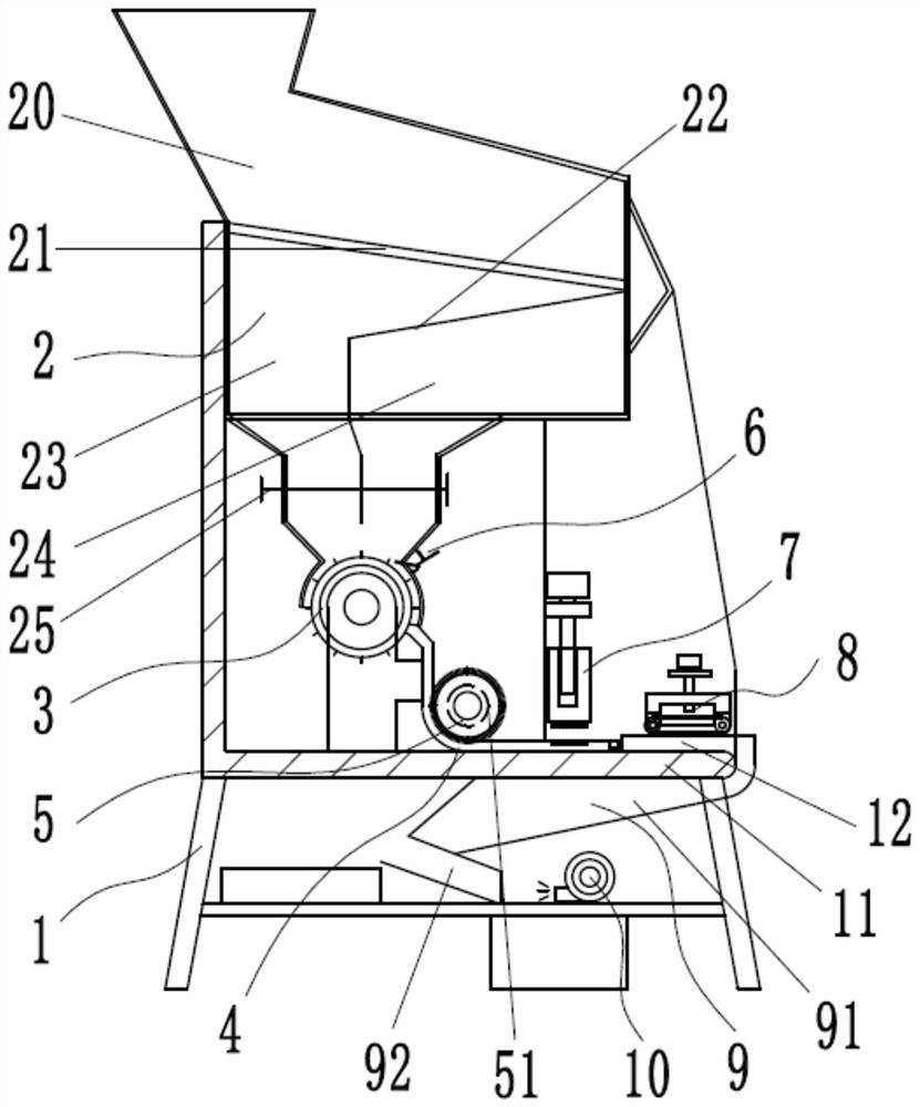 A kind of chestnut husk de-separation production system