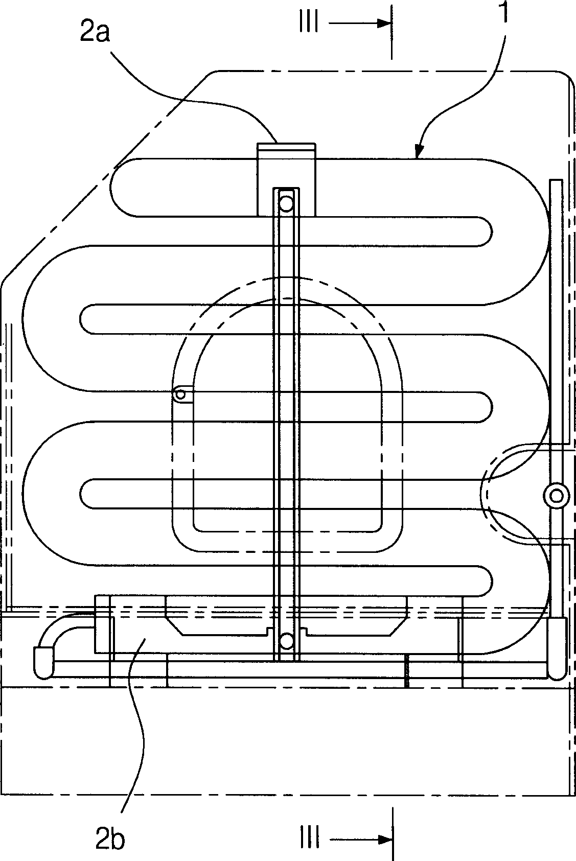 Coil type turn-fin condenser