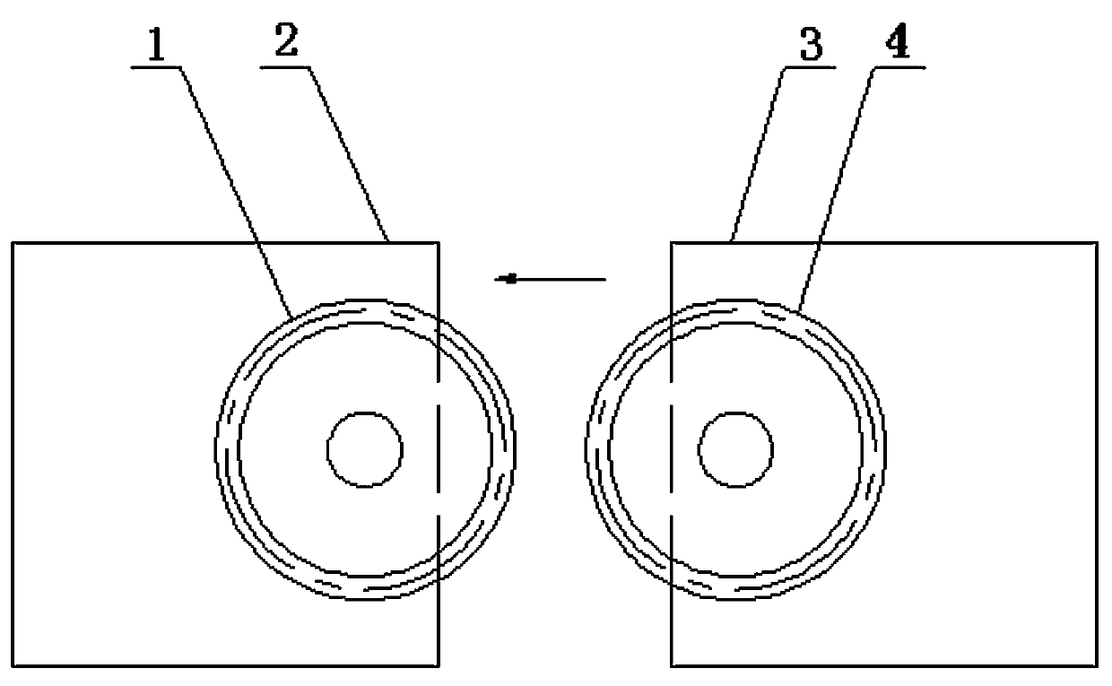 Gear pair for preventing collision and ensuring center distance