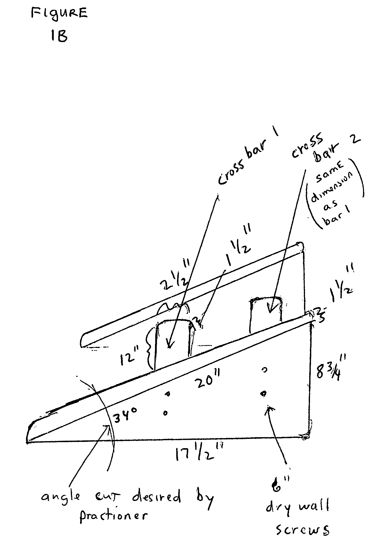 Portable slant board anterior adjusting table