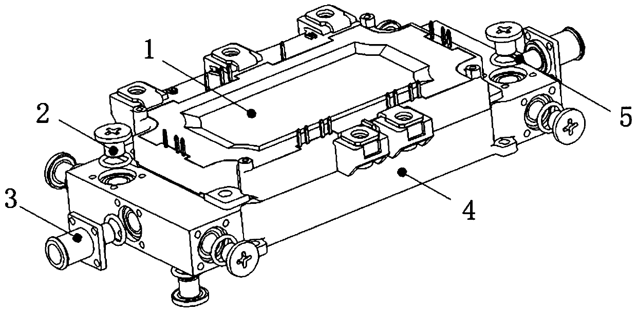 Modular water-cooling structure of motor controller