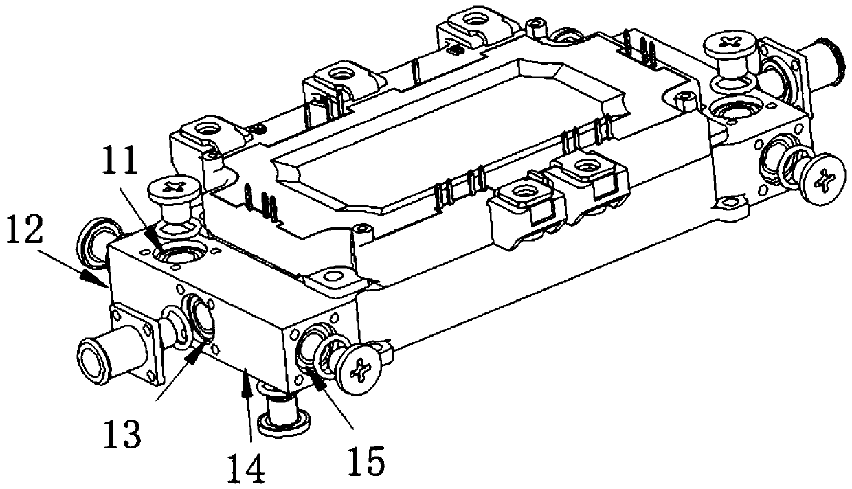 Modular water-cooling structure of motor controller