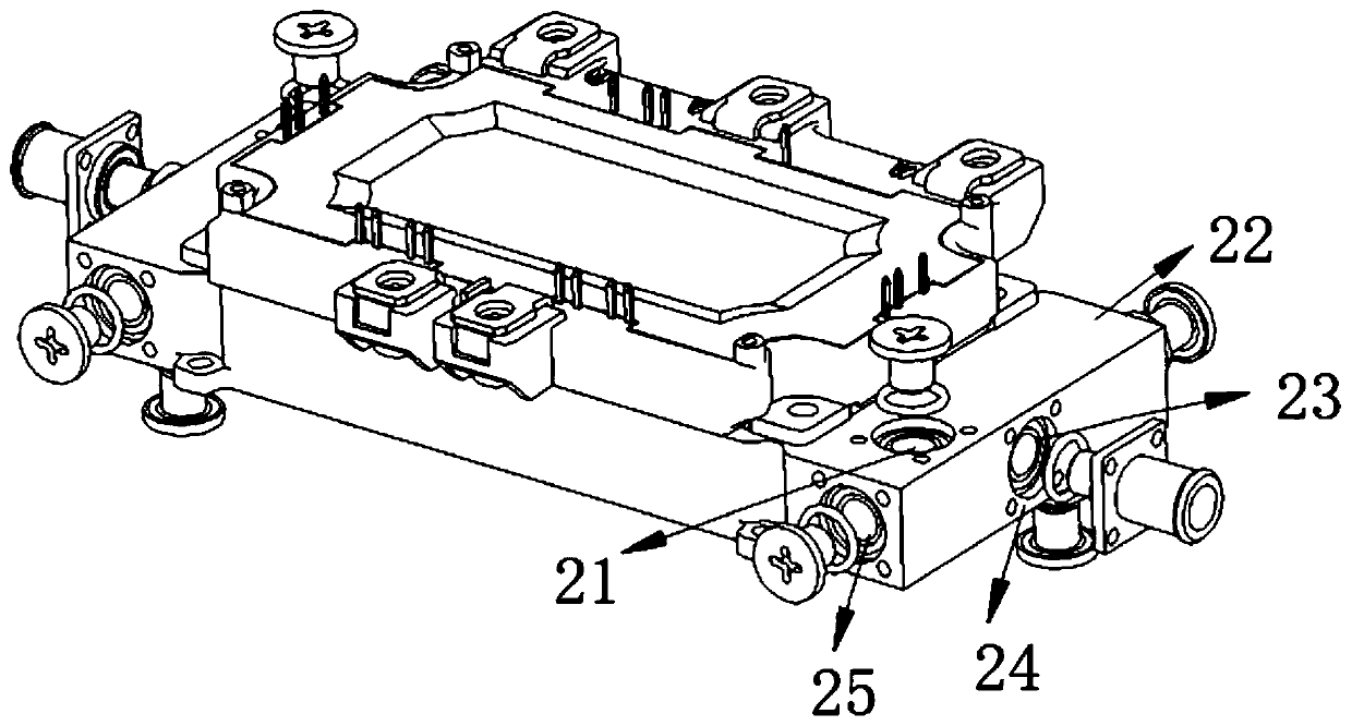 Modular water-cooling structure of motor controller