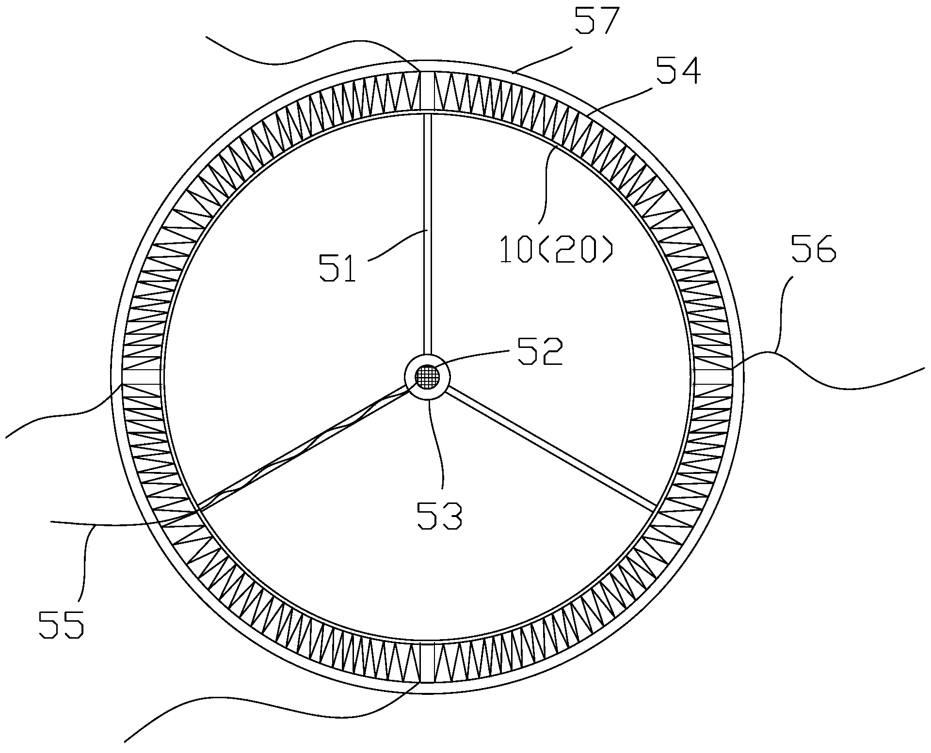 Magnetic control type full-angle-feeding three-product heavy medium cyclone