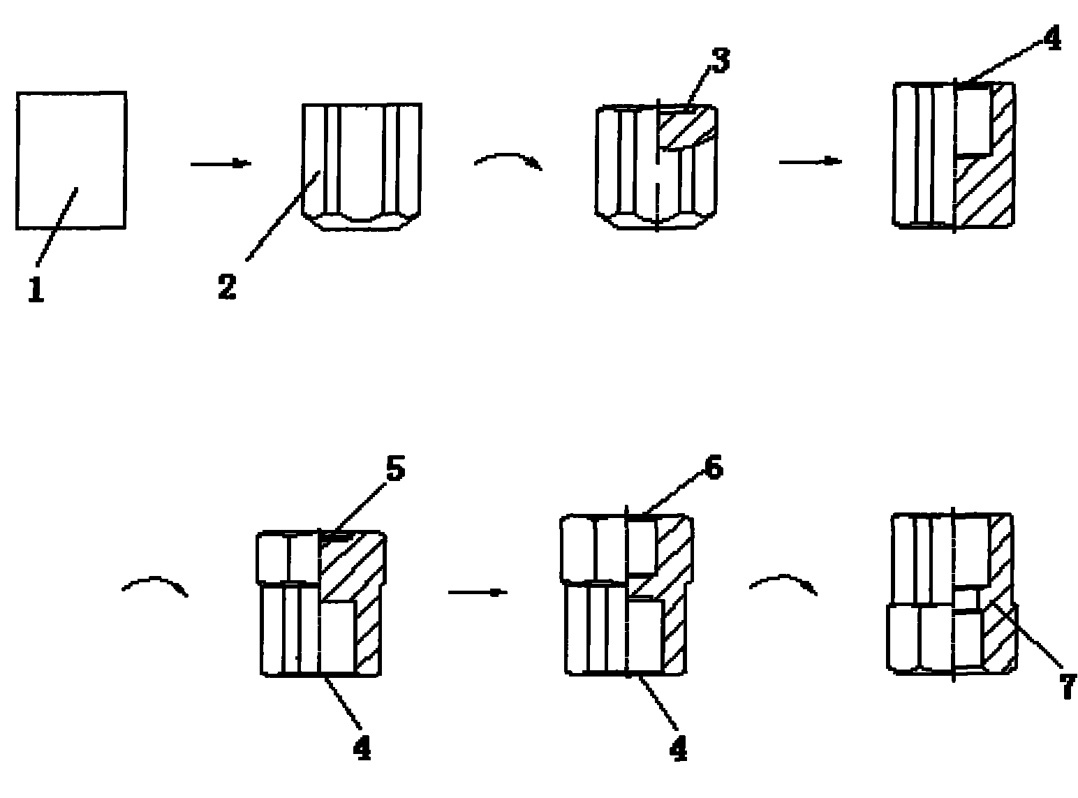 Process for manufacturing pneumatic inner and outer tooth joint blank