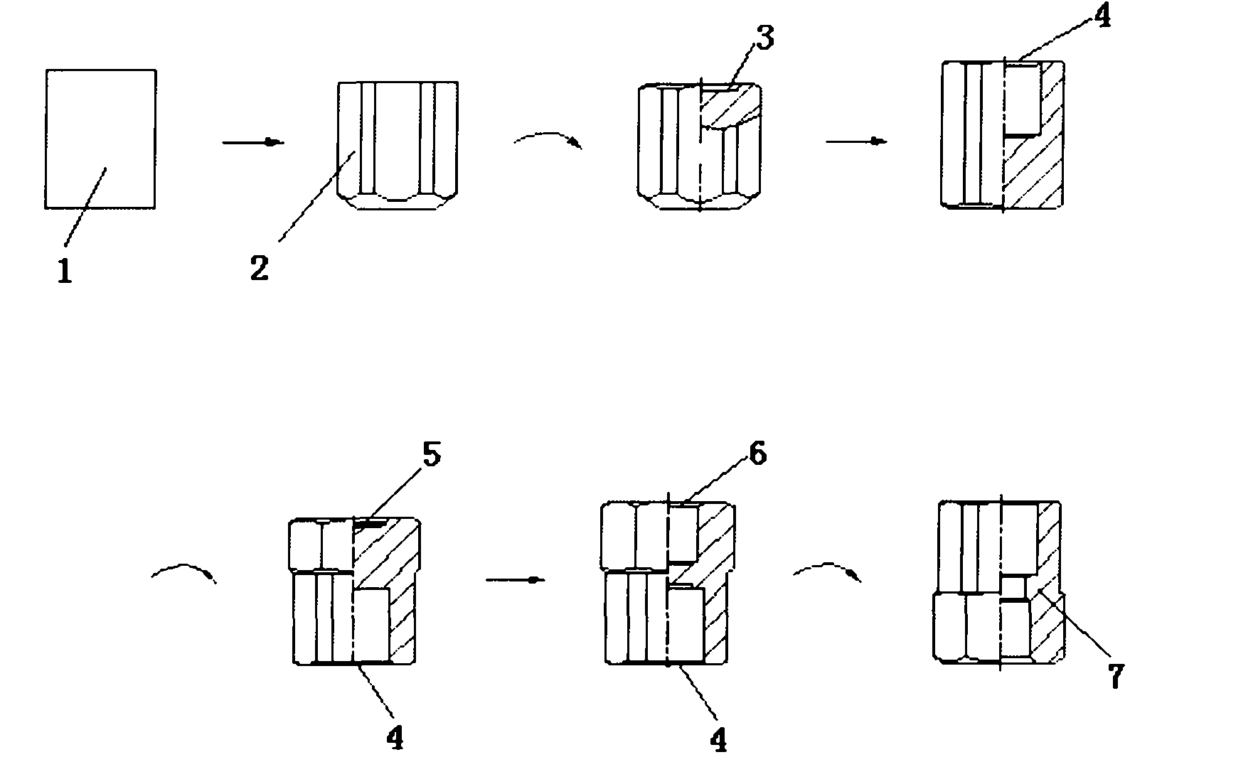 Process for manufacturing pneumatic inner and outer tooth joint blank