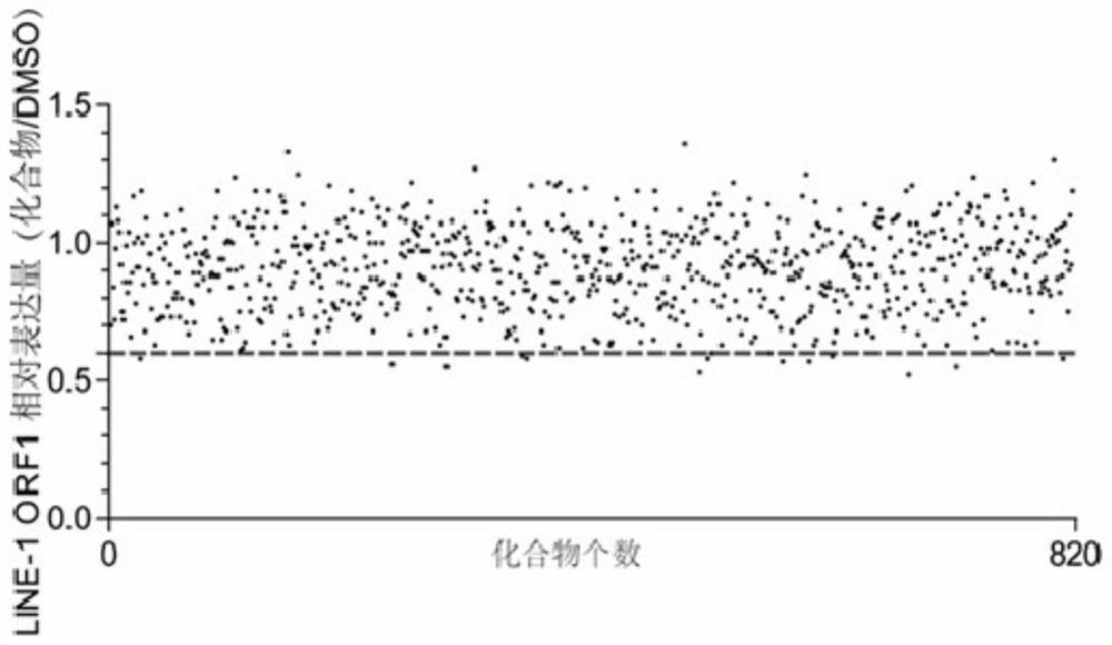 Anticancer drug screening model and screening method targeting line-1 ORF1 protein