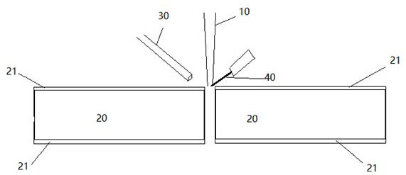 Split type high-order laser beam based tailor welding method for automotive aluminum-silicon coated steel plates