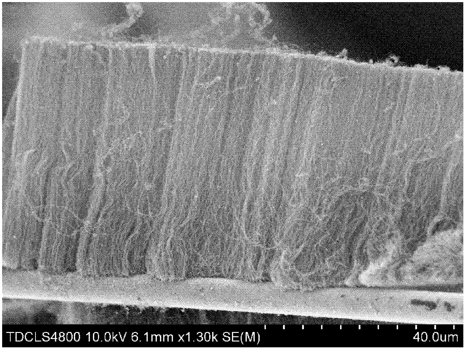 Array carbon nano-tube/carbon fiber-based flexible composite electrode material and preparation method thereof