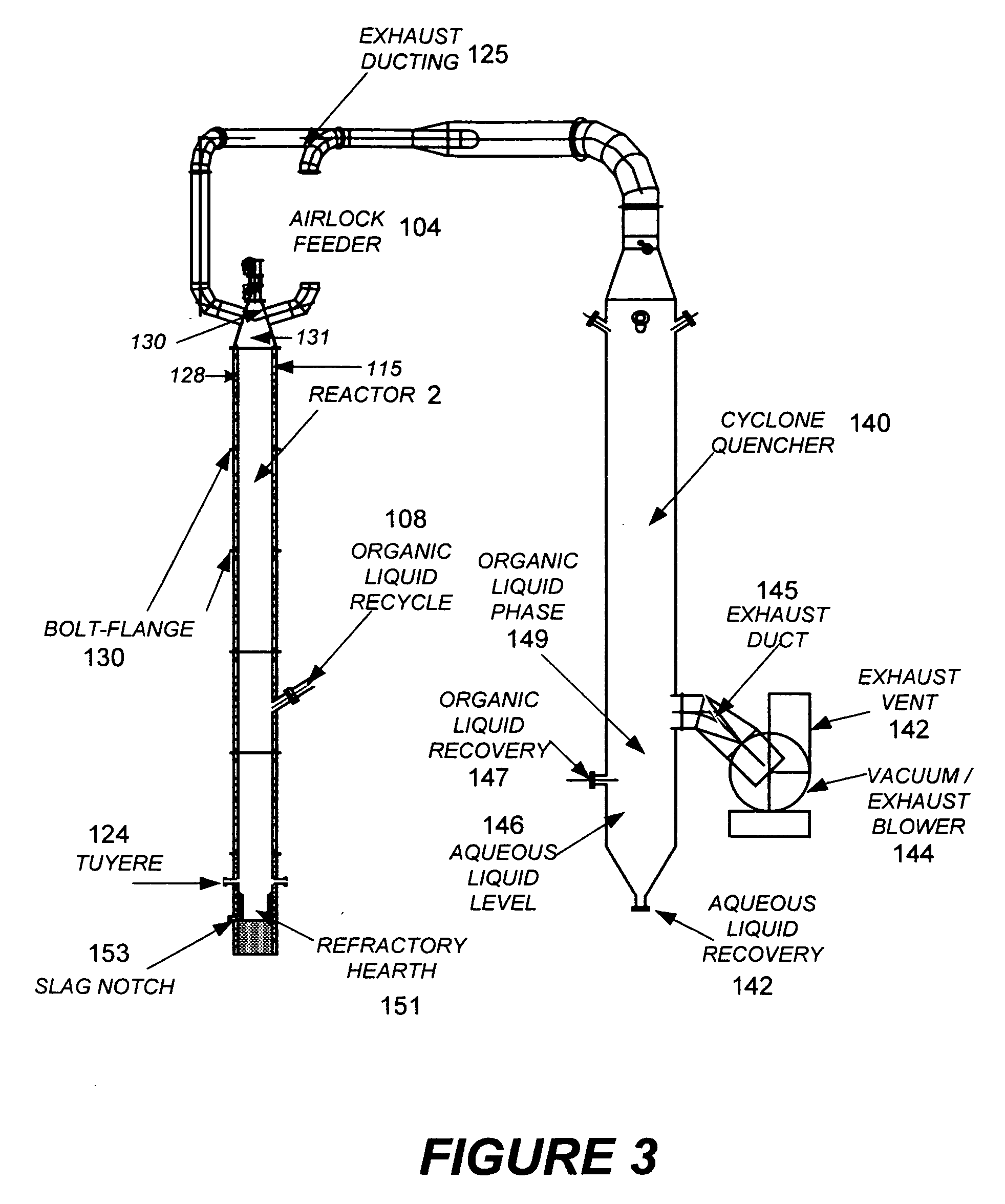 Process for pyrolytic heat recovery enhanced with gasification of organic material