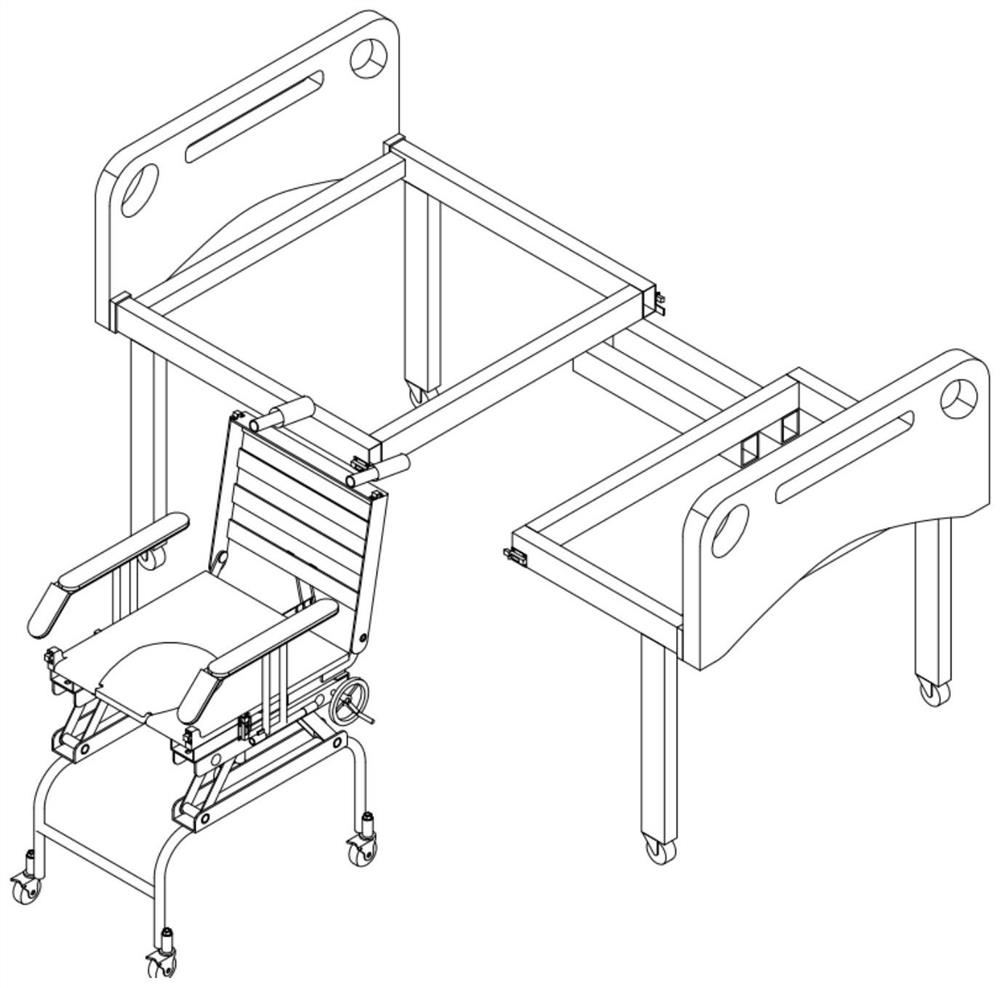 Detachable sickbed convenient to transfer