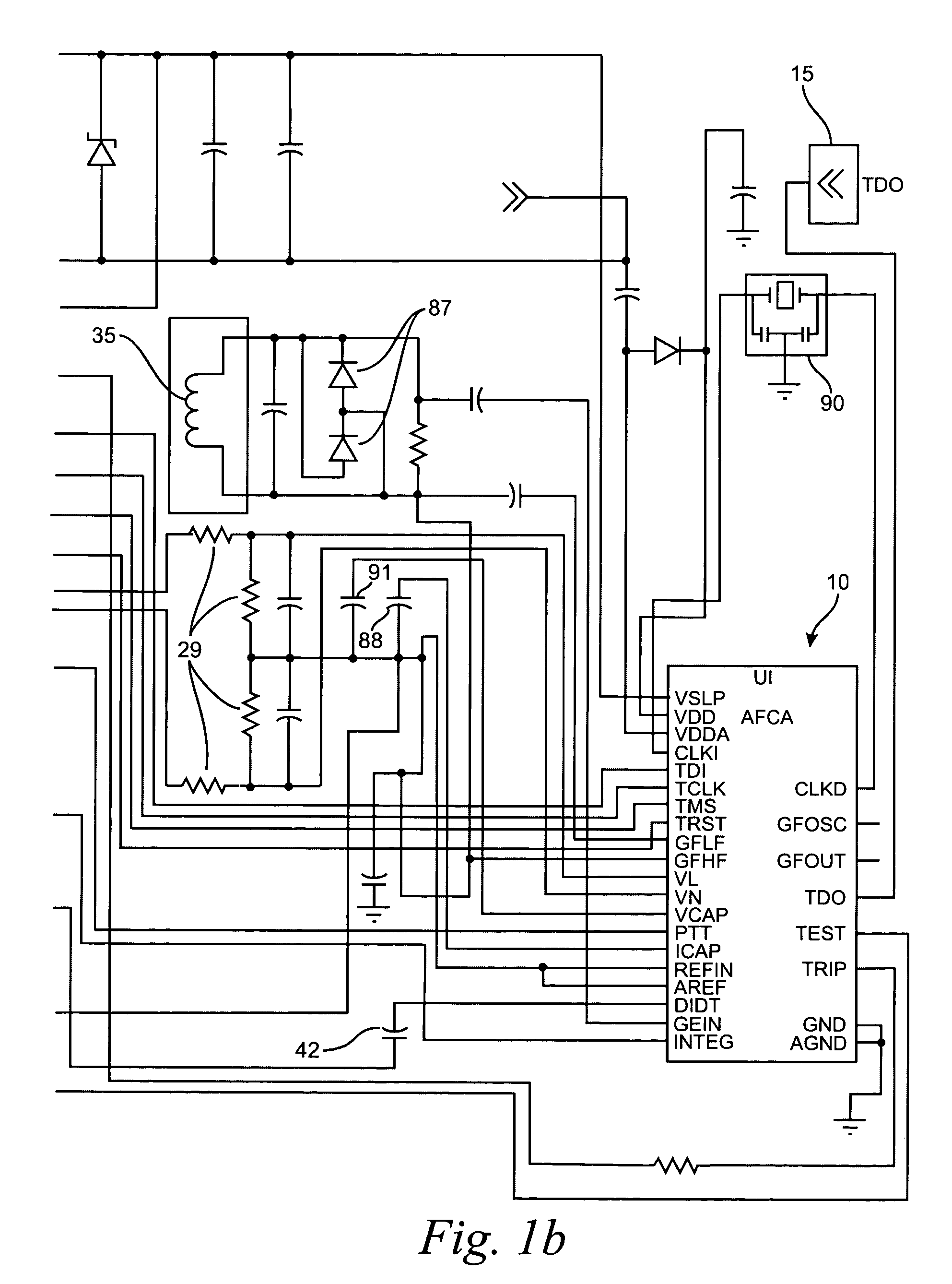 Load recognition and series arc detection using bandpass filter signatures