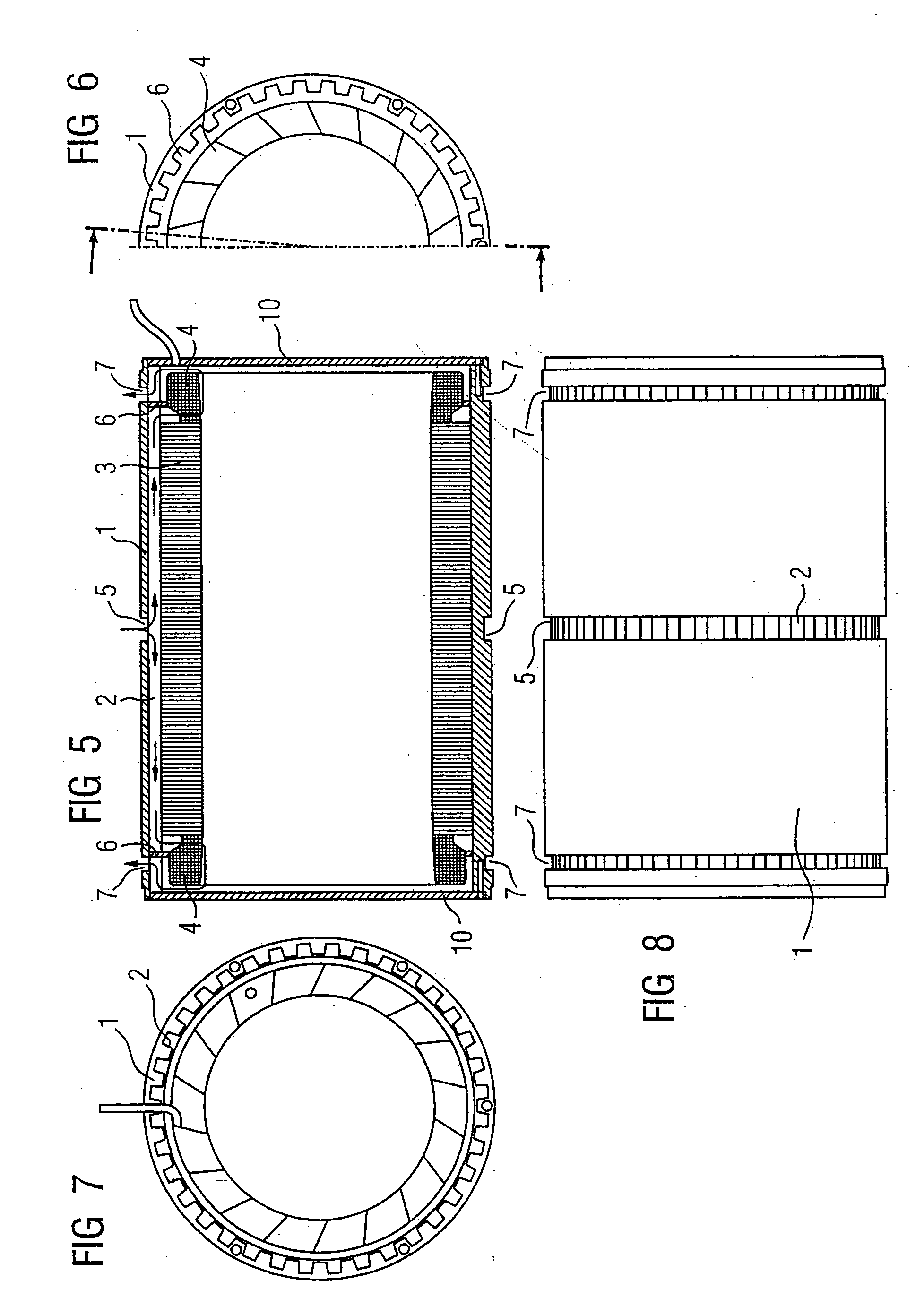 Electric machine with improved cooling system, and method of cooling an electric machine