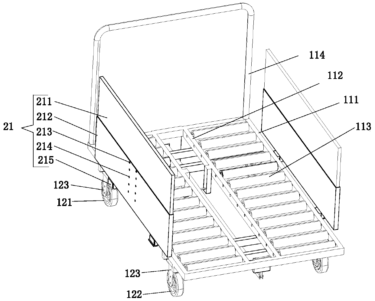 Liquid crystal screen anti-falling turnover vehicle