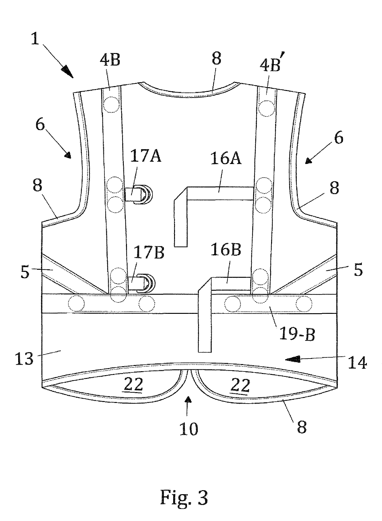 Adjustable manual transfer vest