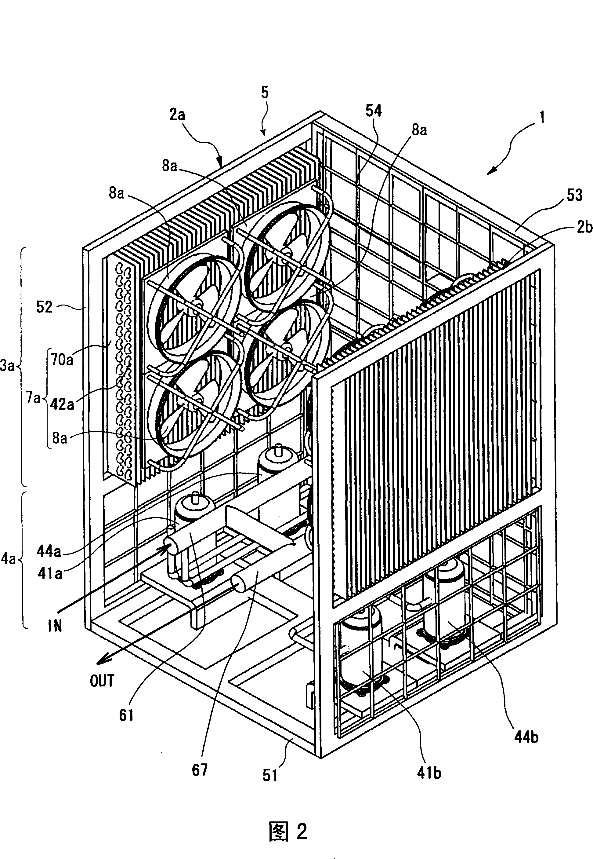 Composite heat dissipation device, cooling unit, cooling device and assembling body