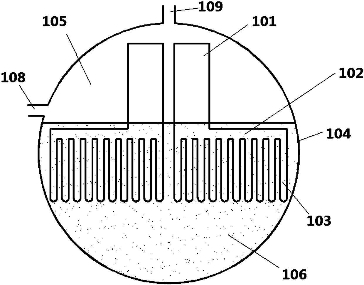 Heat pipe steam generator with variable condensation pipe distribution density