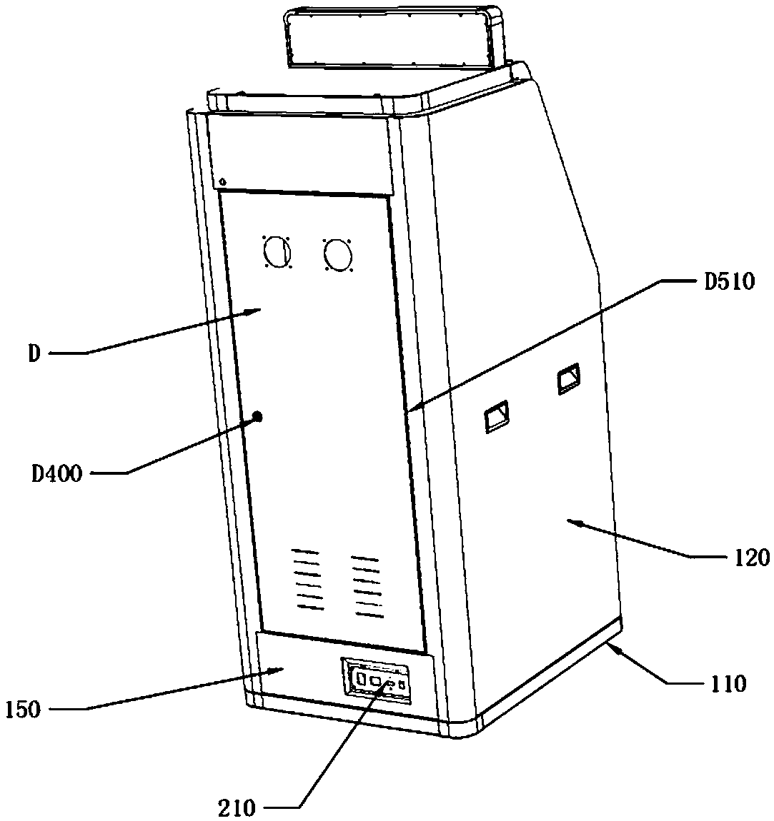 Rear door plate component and vehicle inspection-free label self-issuing machine thereof