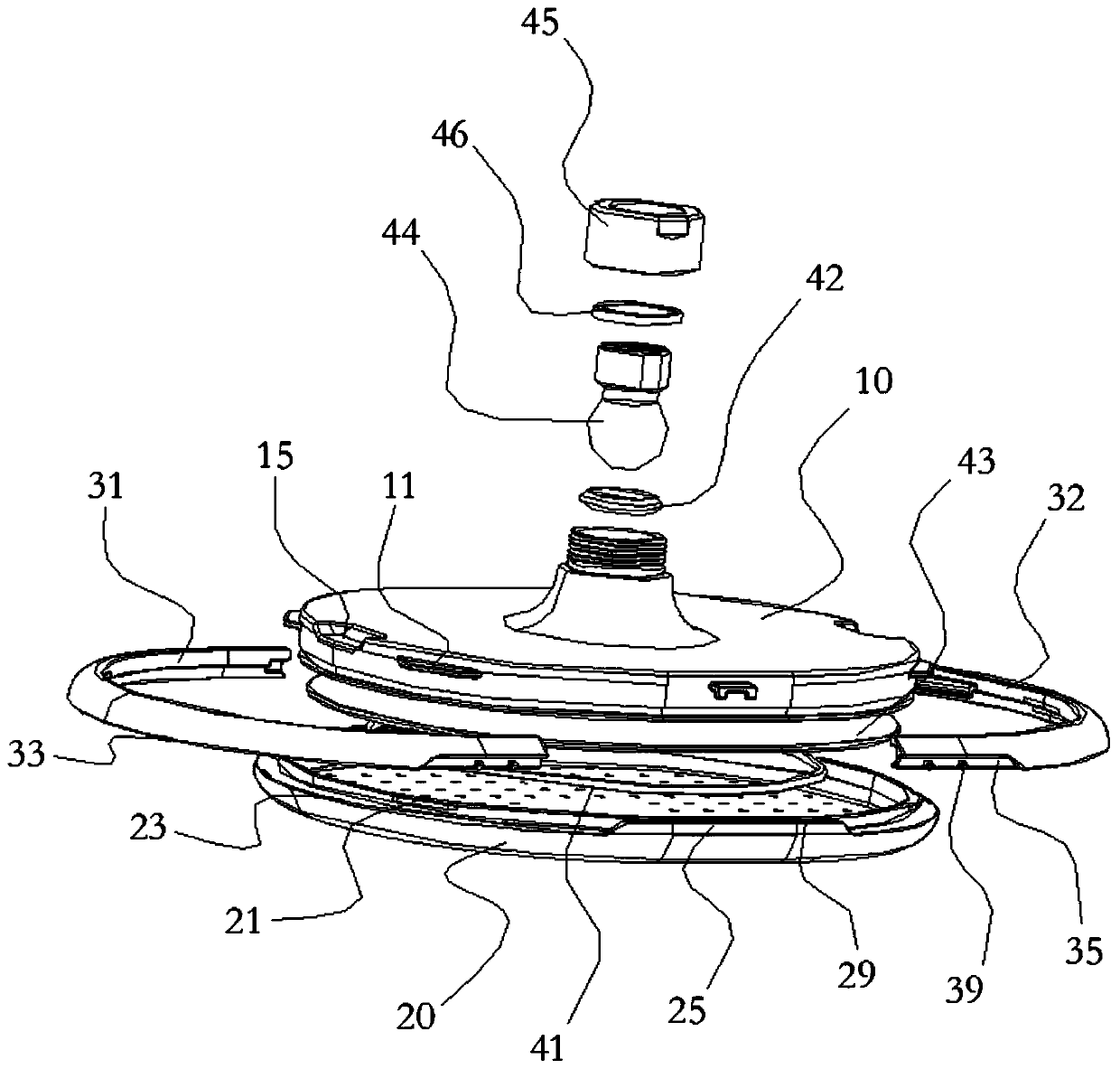 Shower device fast to mount and dismount