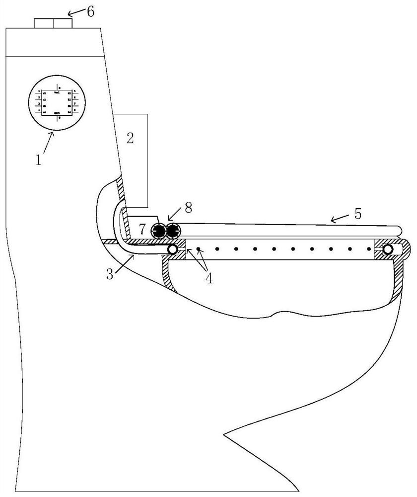 Intelligent closestool capable of automatically cleaning and preventing germ spreading and operation method thereof