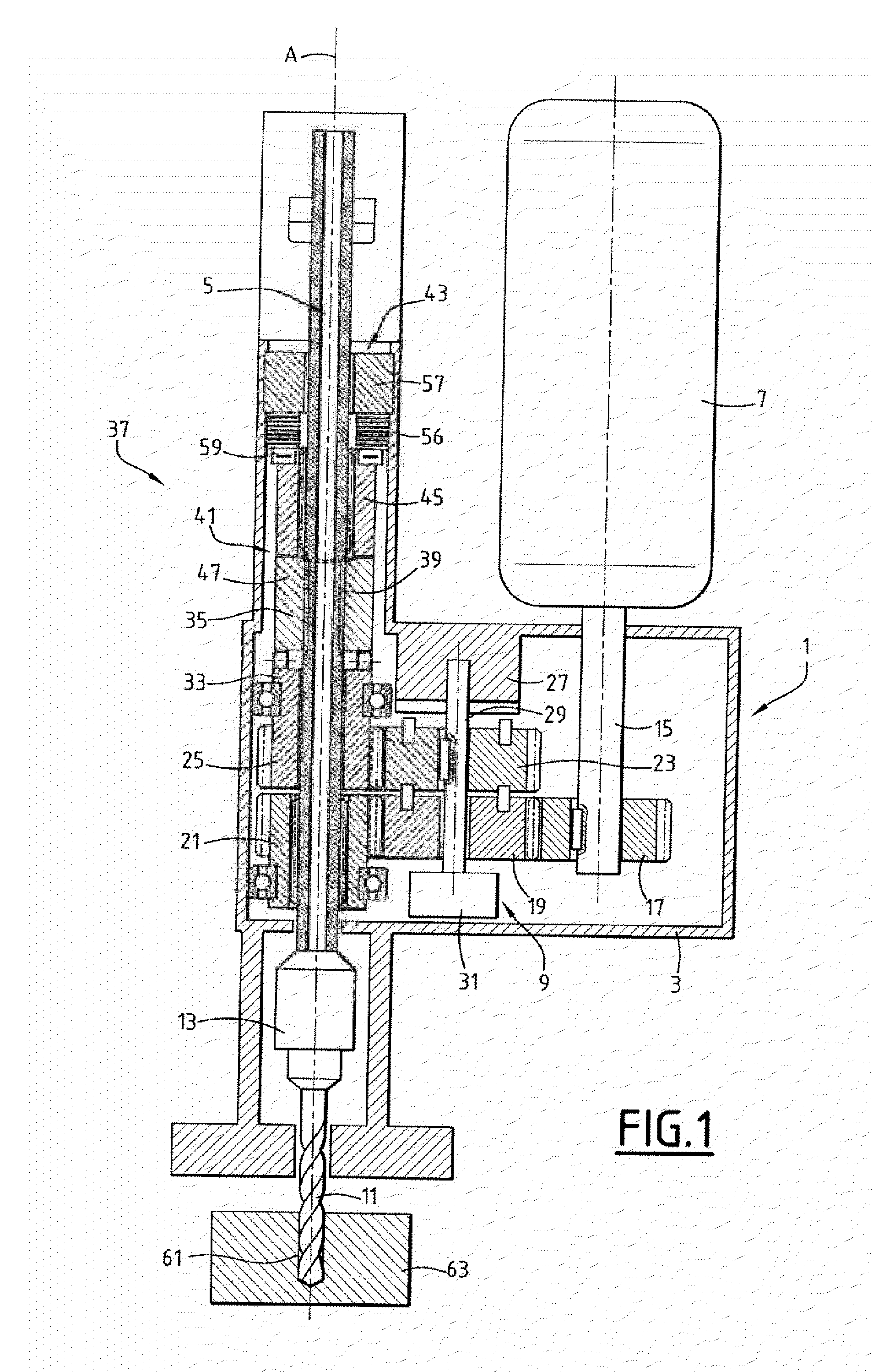 Process for Drilling a Bore and Corresponding Tool