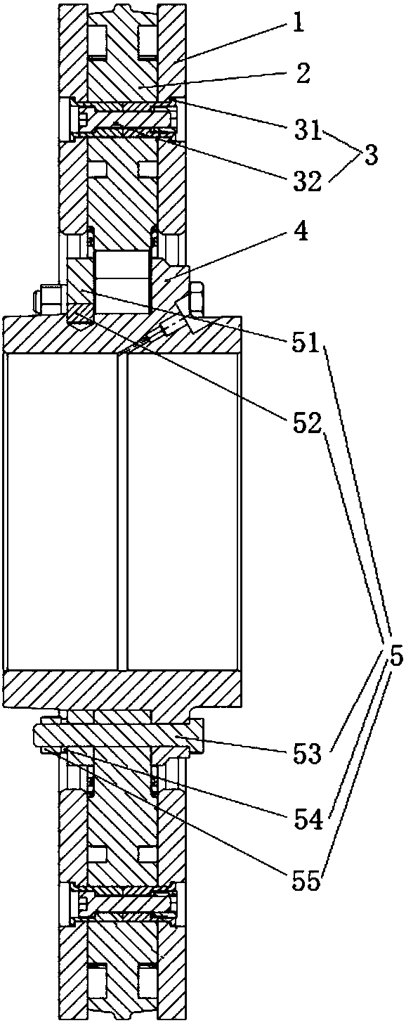 Shaft-mounted brake disc module for high-speed train