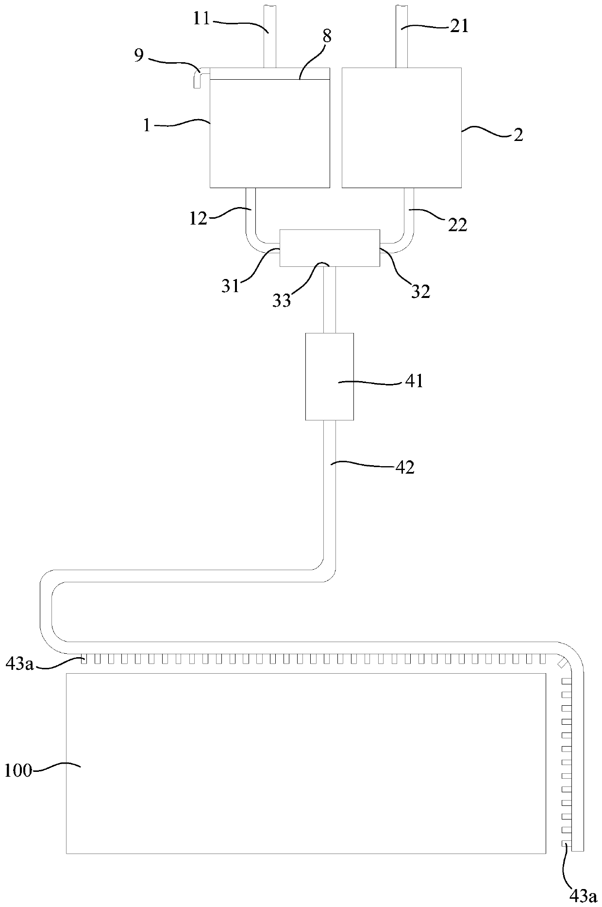 Cleaning device for heat exchanger of outdoor unit of air conditioner and air conditioner