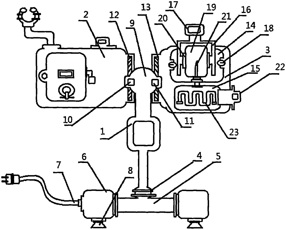 Membrane rupture and amniotic fluid drainage combined device for obstetrical department